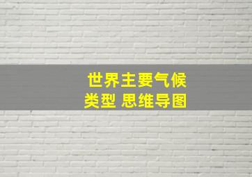 世界主要气候类型 思维导图